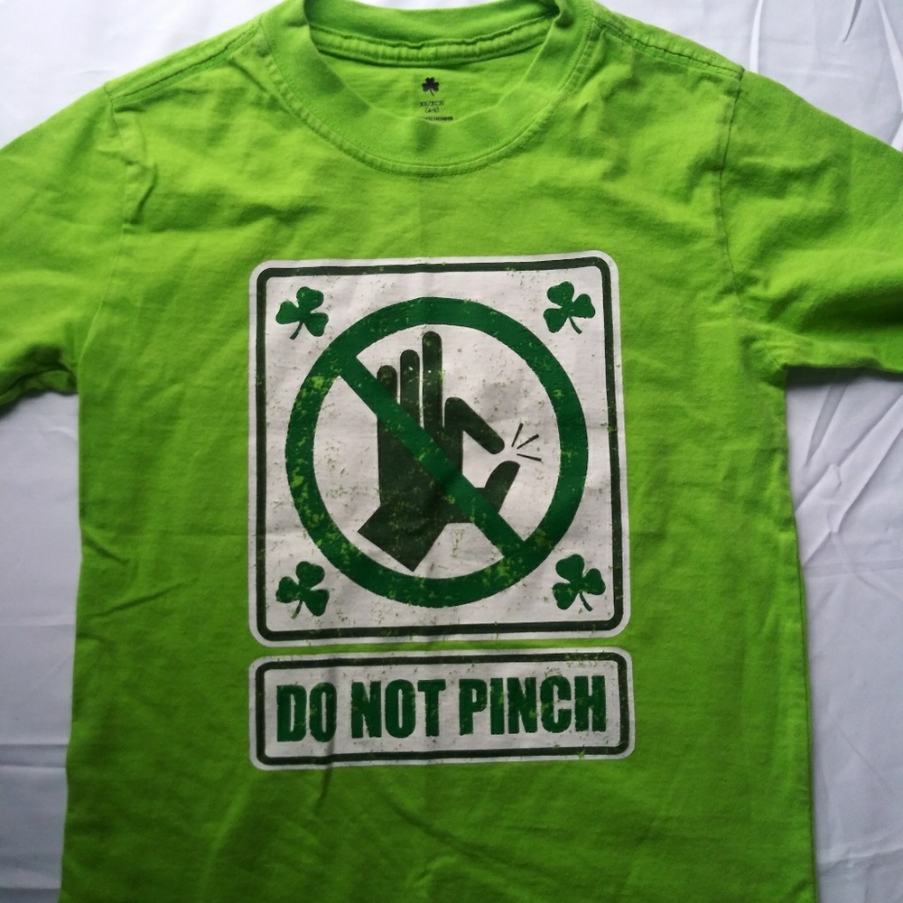 Green colored graphic tee